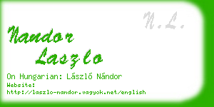 nandor laszlo business card