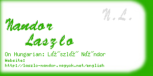 nandor laszlo business card